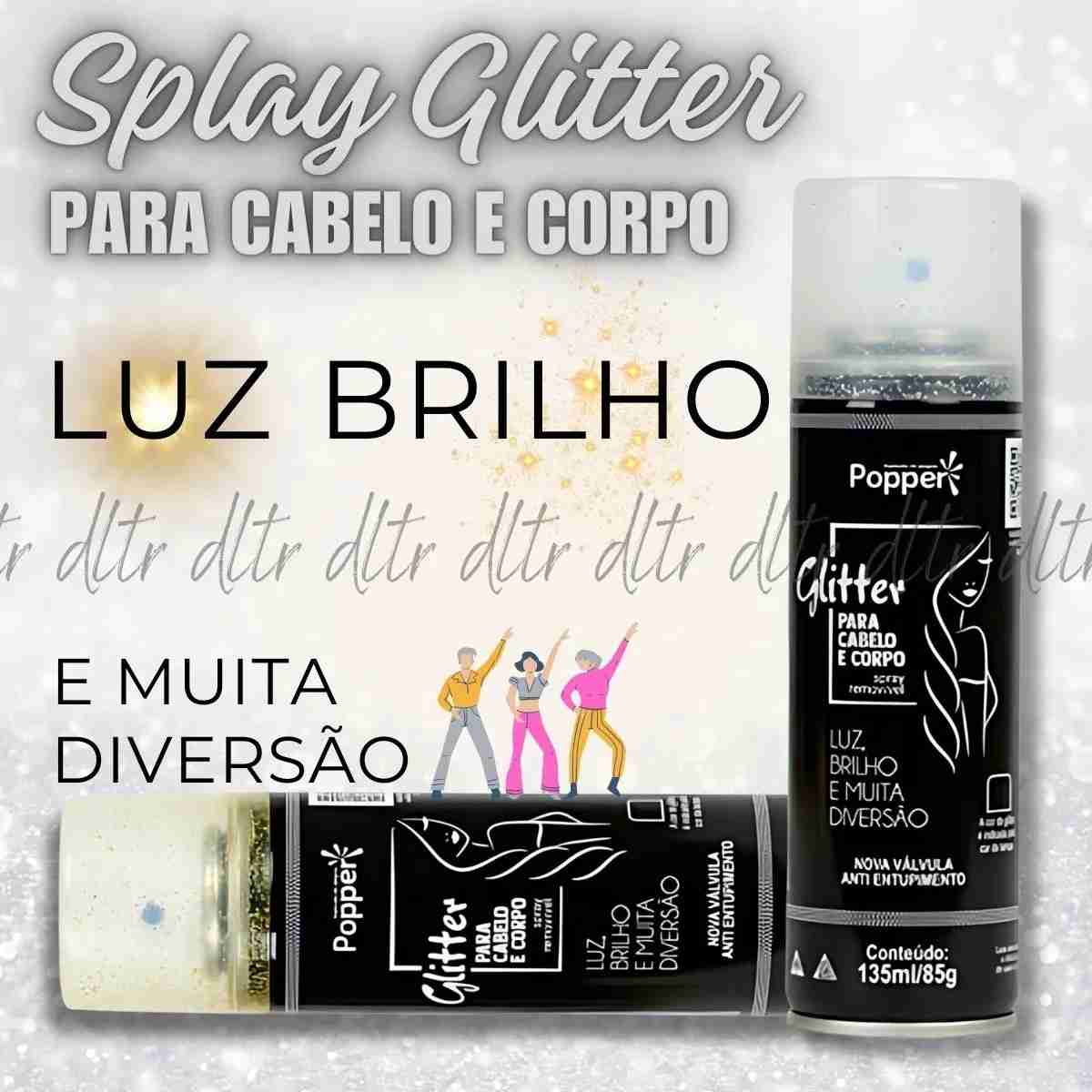 TINTA SPRAY GLITER P/CABELO E CORPO